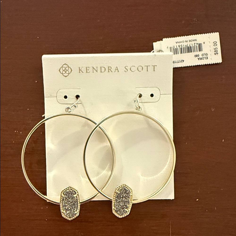 Kendra Scott Gold and Silver Statement Earrings